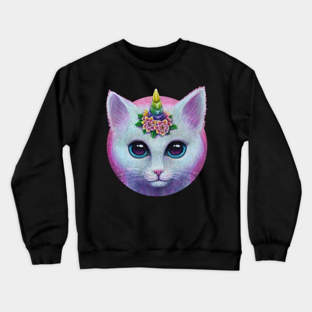 Lil' Uni Kitty Crewneck Sweatshirt by MoniWolf